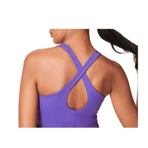 SPANX® Get Moving Contour Crossback Shelf Tank- Vibrant Lilac- Size L - Picture 2 of 8